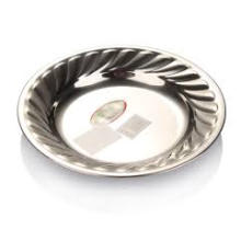Non-Magnetic Flowers Stainless Steel Round Plate